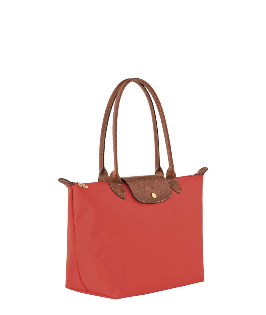LONGCHAMP Красная синтетическая сумка с короткими ручками, фото 2