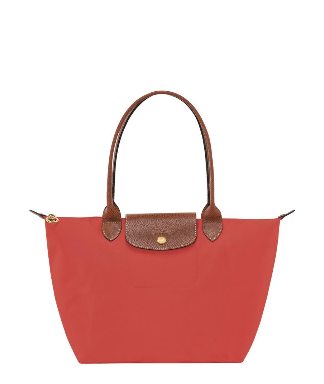LONGCHAMP Красная синтетическая сумка с короткими ручками, фото 1