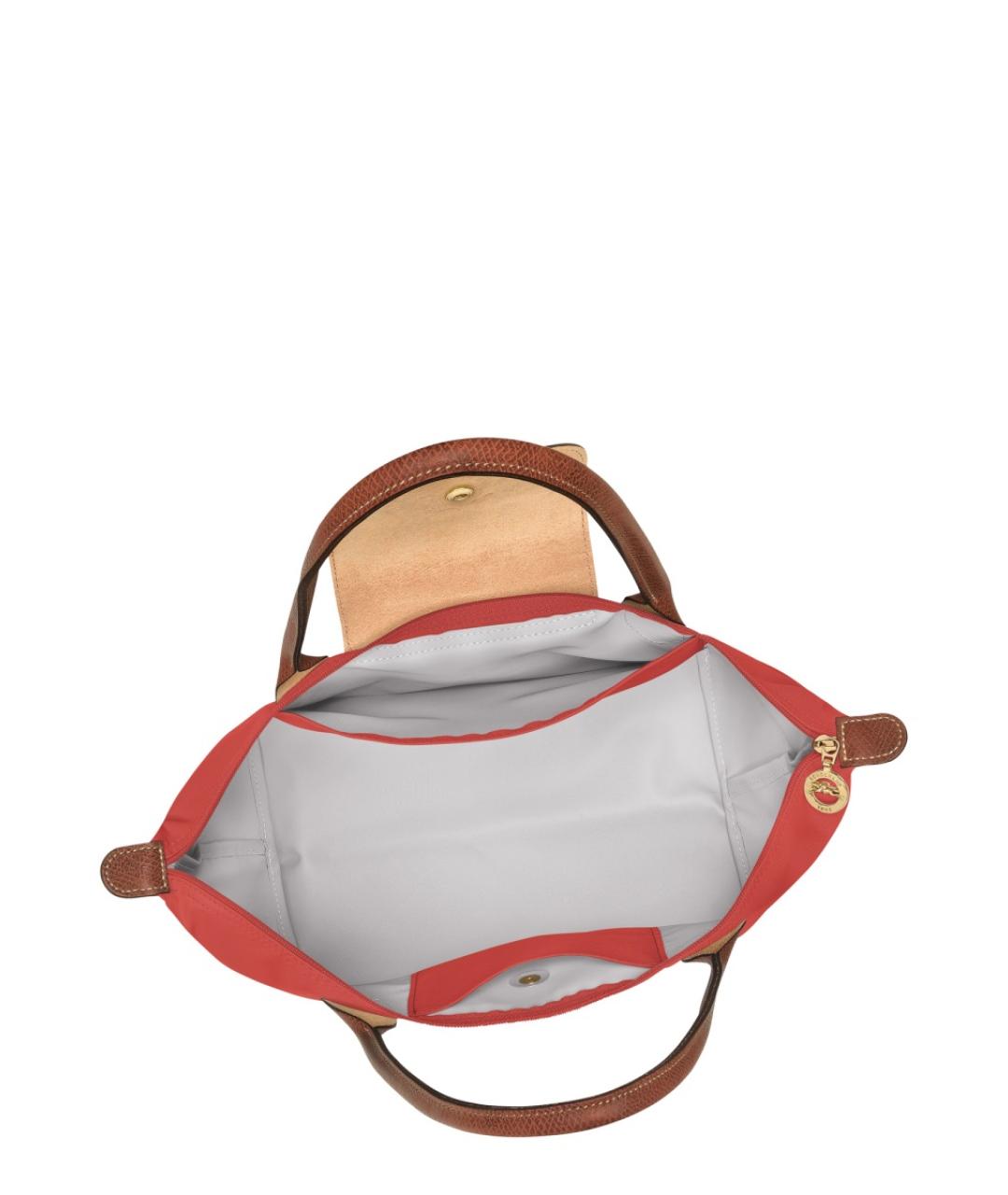 LONGCHAMP Красная синтетическая сумка с короткими ручками, фото 4