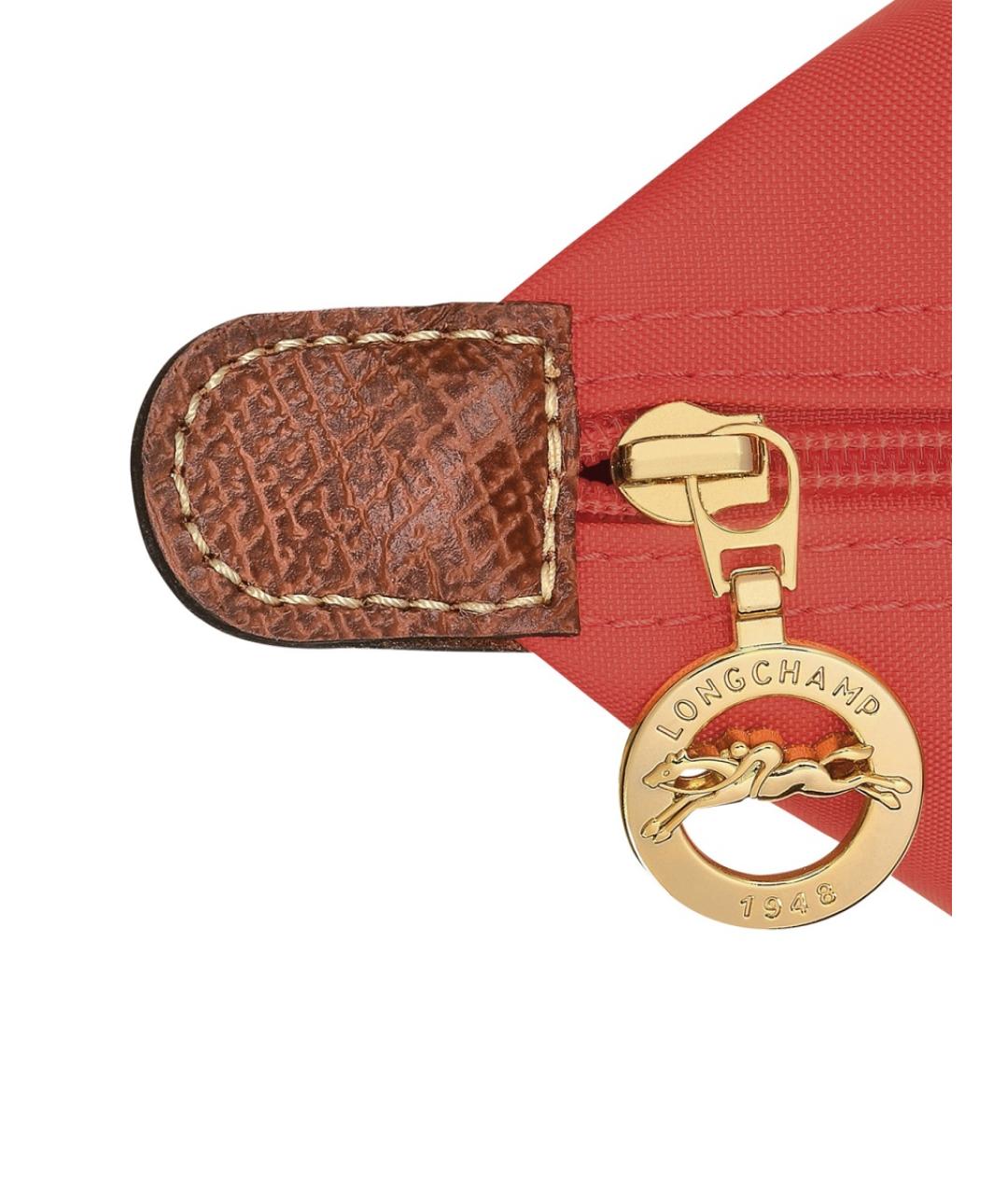 LONGCHAMP Красная синтетическая сумка с короткими ручками, фото 5