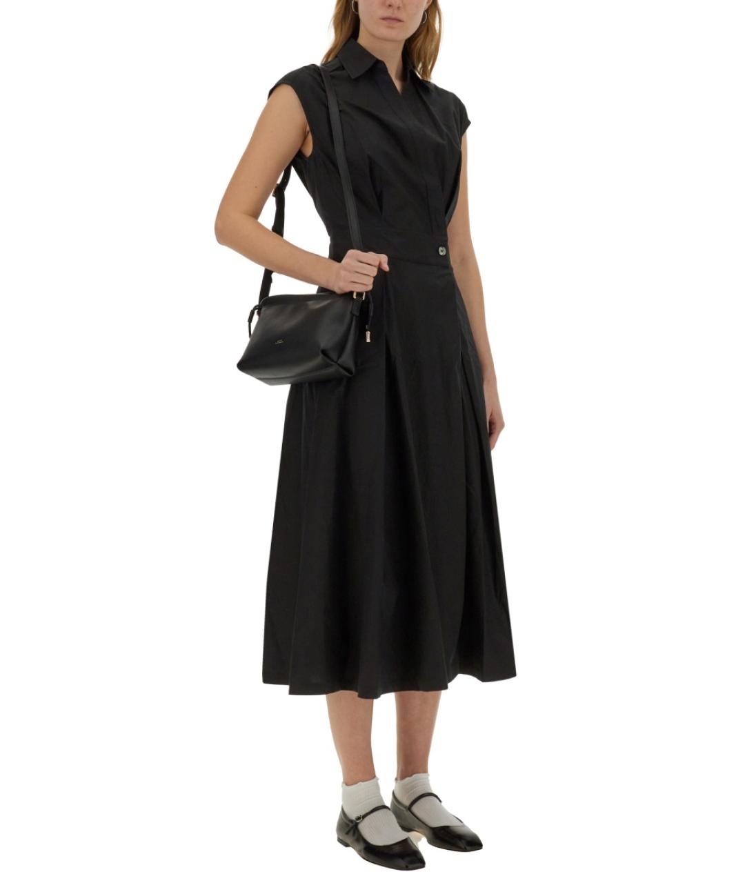 A.P.C. Черное хлопковое повседневное платье, фото 3
