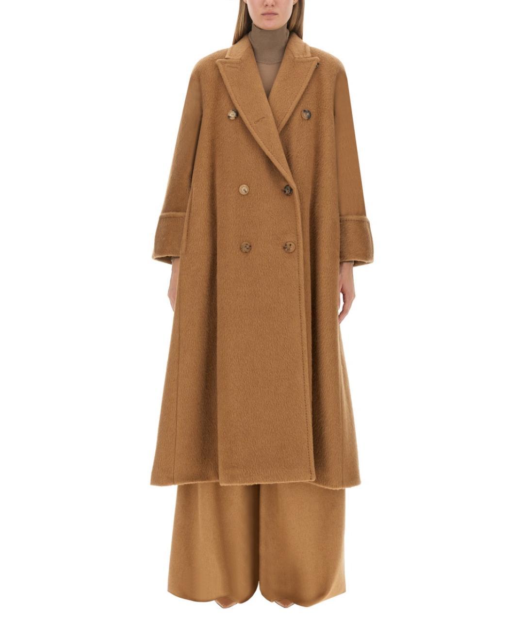 MAX MARA Бежевое шерстяное пальто, фото 5