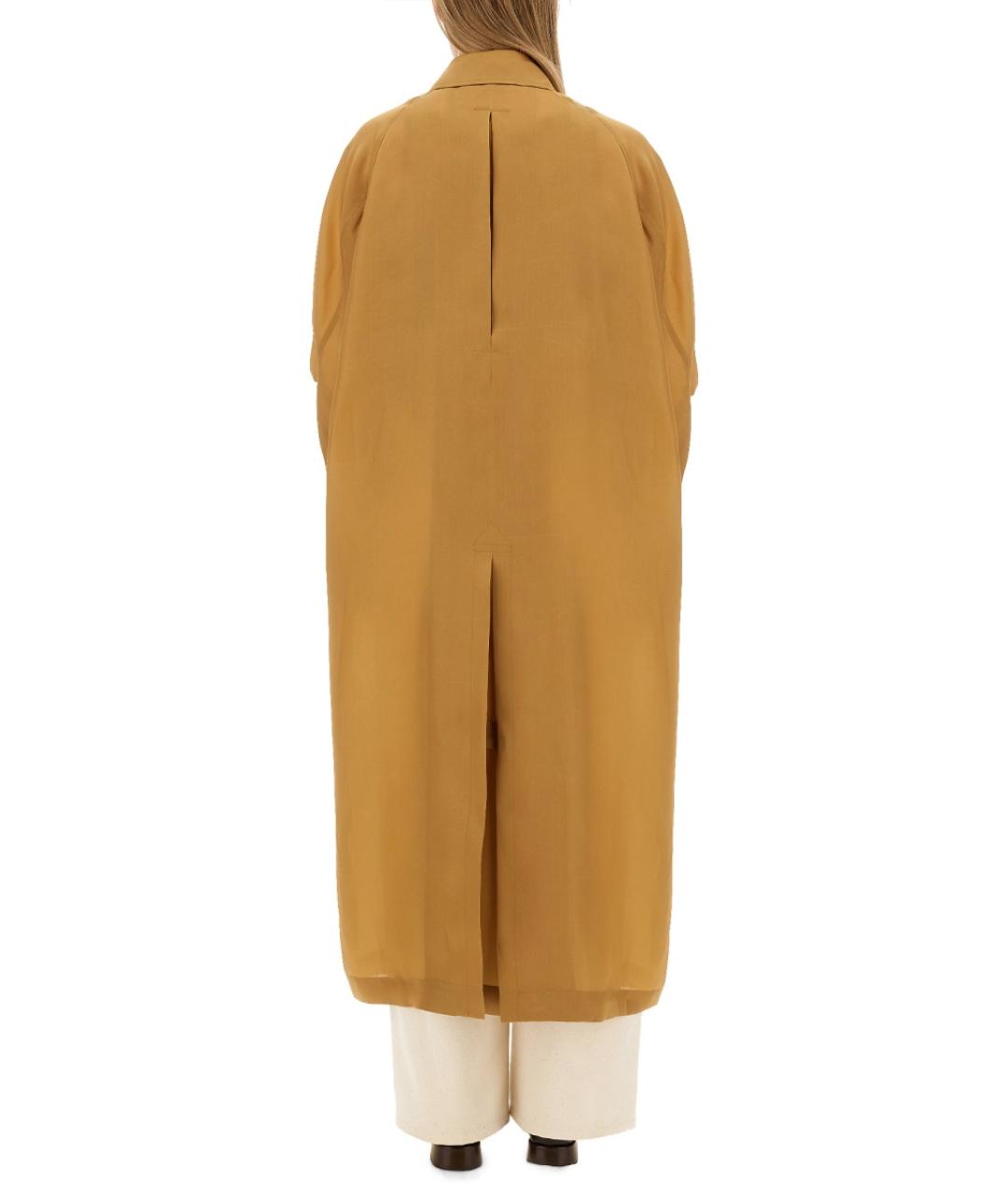 MAX MARA Бежевое шелковое пальто, фото 3