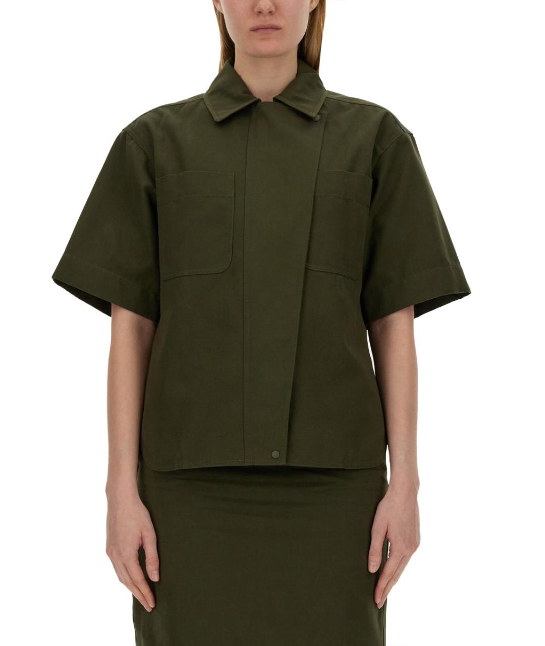 MAX MARA Зеленая хлопковая рубашка, фото 2
