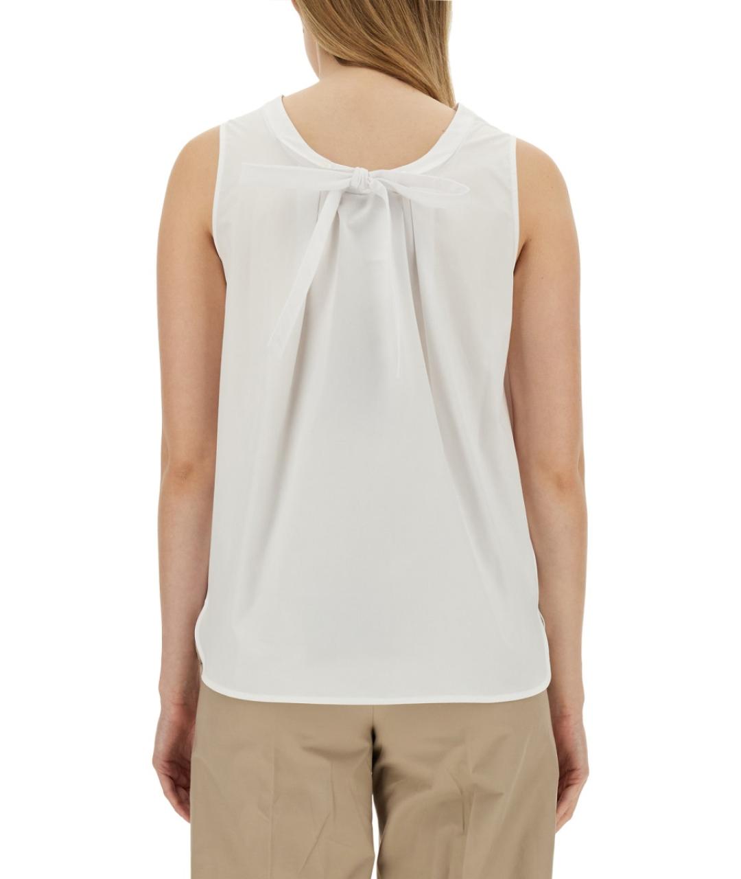 'S MAX MARA Белая хлопковая футболка, фото 3
