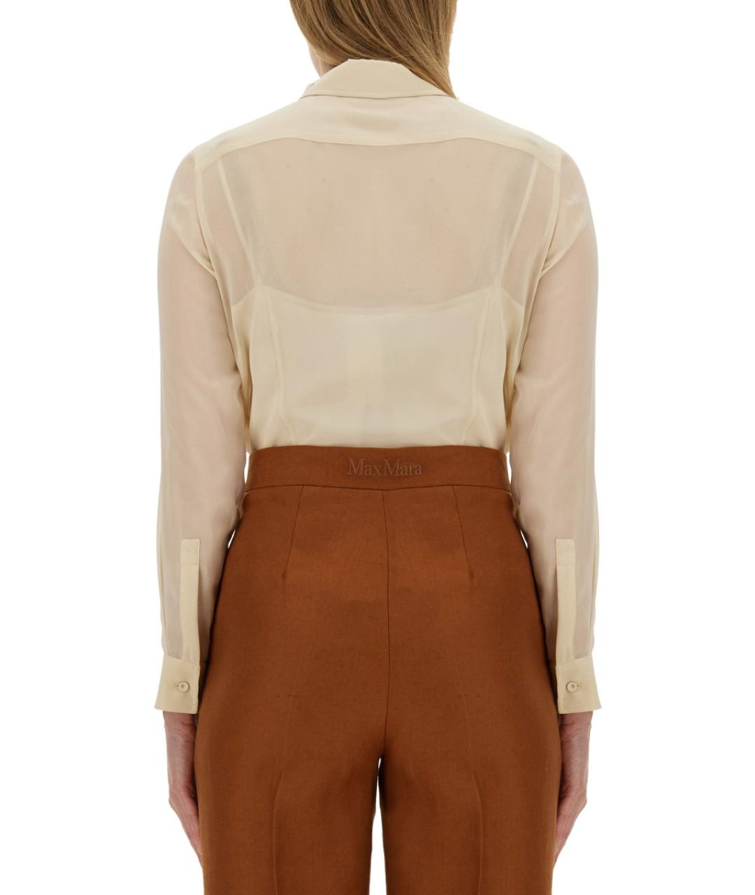 MAX MARA Бежевая ацетатная рубашка, фото 4