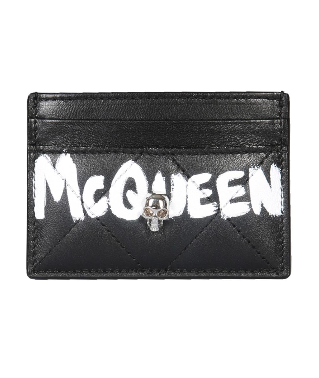 ALEXANDER MCQUEEN Черный кожаный кардхолдер, фото 2