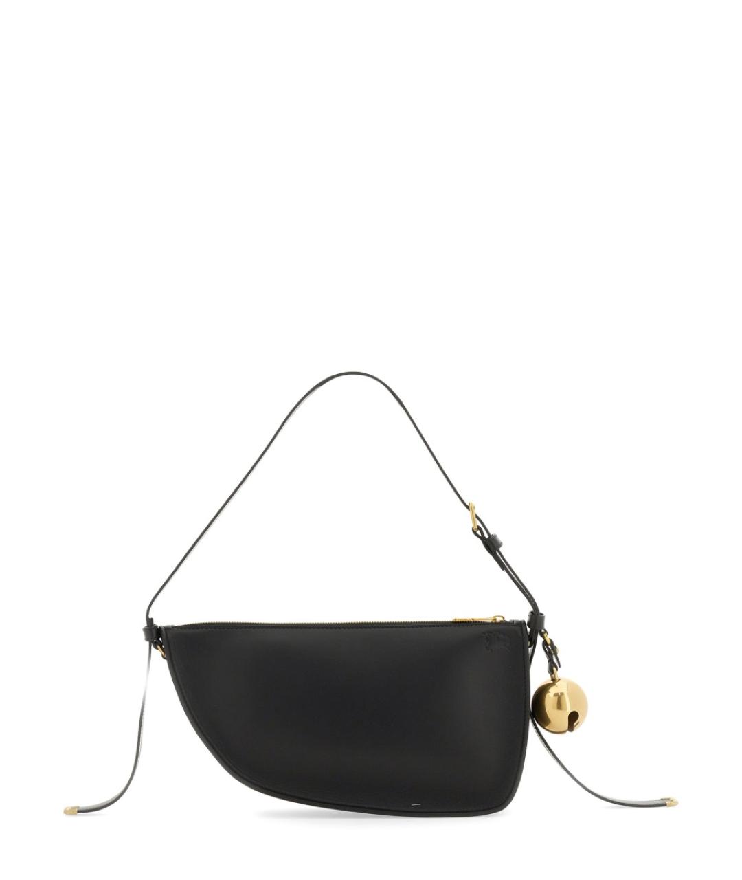 BURBERRY Черная кожаная сумка через плечо, фото 2