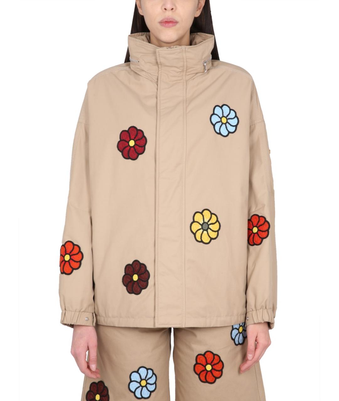 MONCLER Бежевая полиамидовая куртка, фото 3