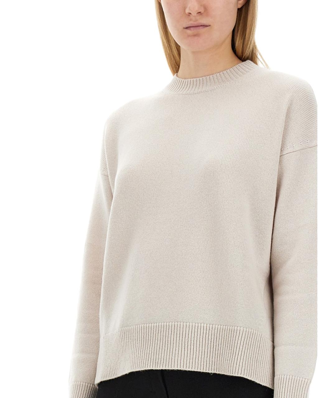 'S MAX MARA Бежевый шерстяной джемпер / свитер, фото 4