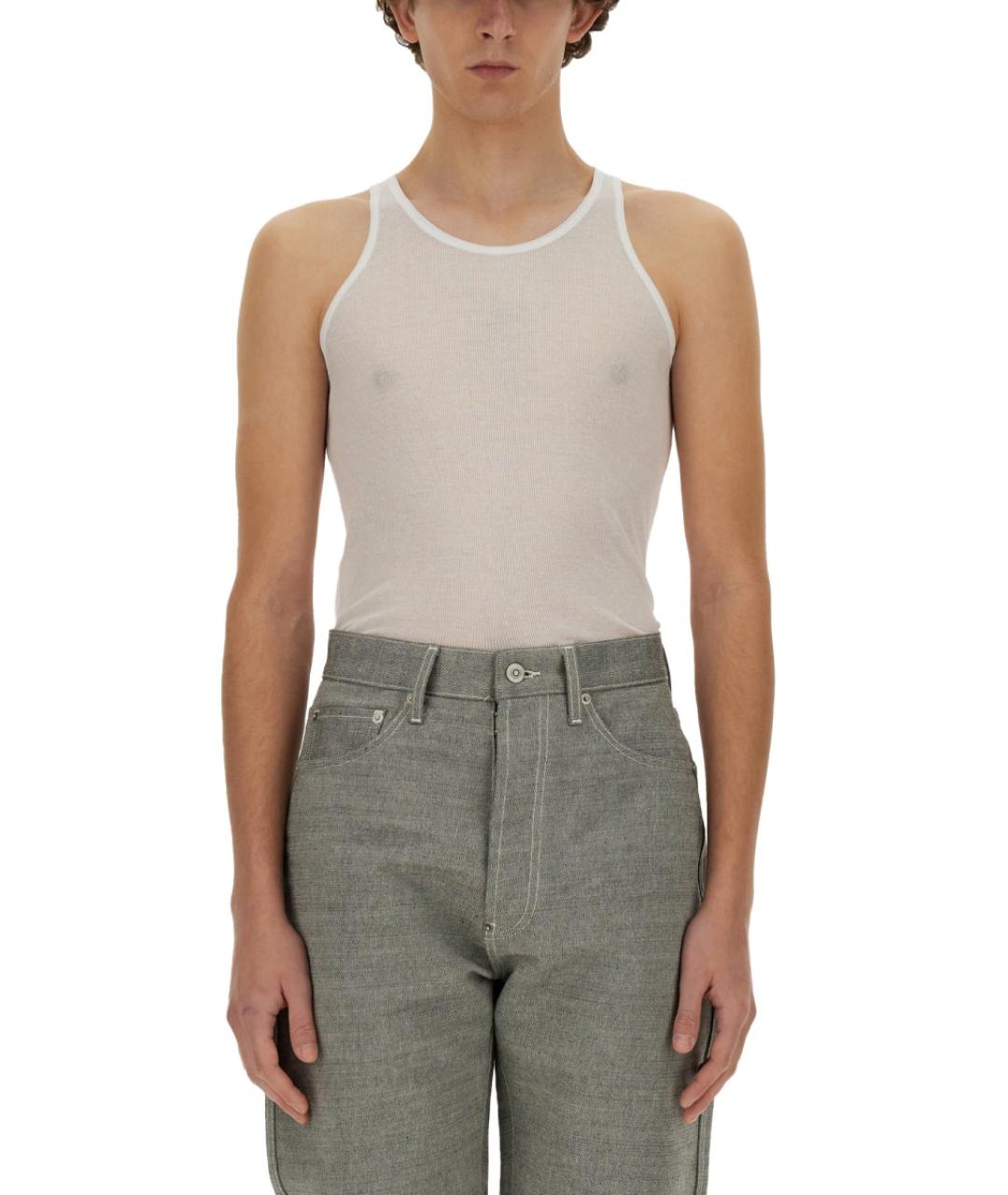 MAISON MARGIELA Белая хлопковая футболка, фото 2