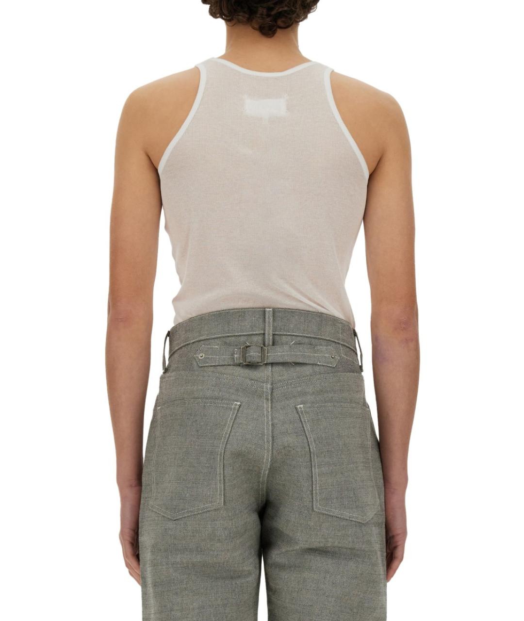 MAISON MARGIELA Белая хлопковая футболка, фото 4