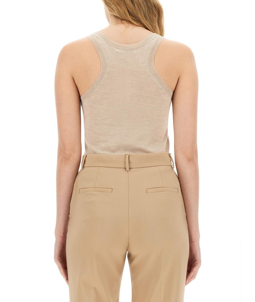 MAX MARA Бежевая кашемировая майка, фото 3