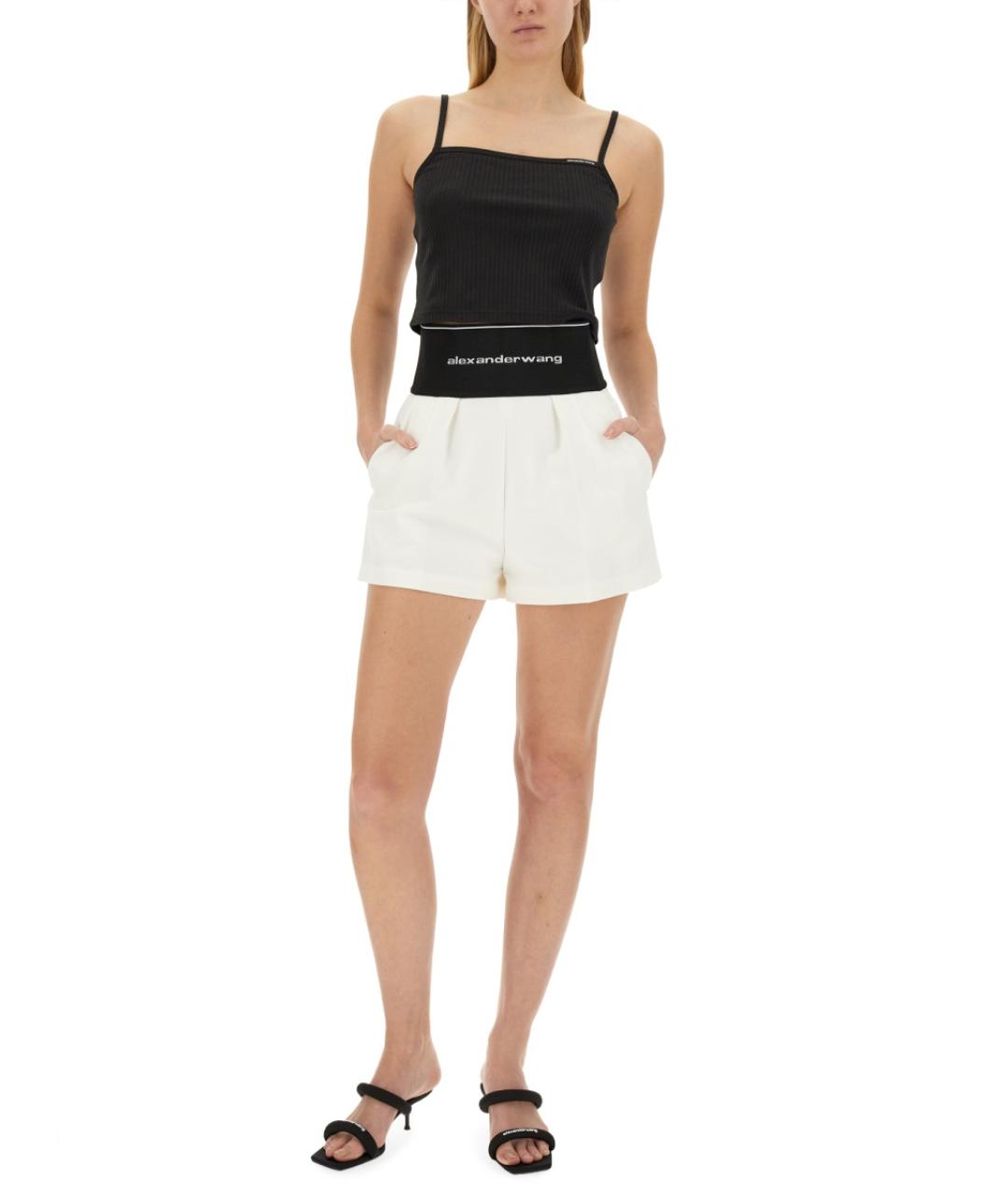 T BY ALEXANDER WANG Черная хлопковая майка, фото 3