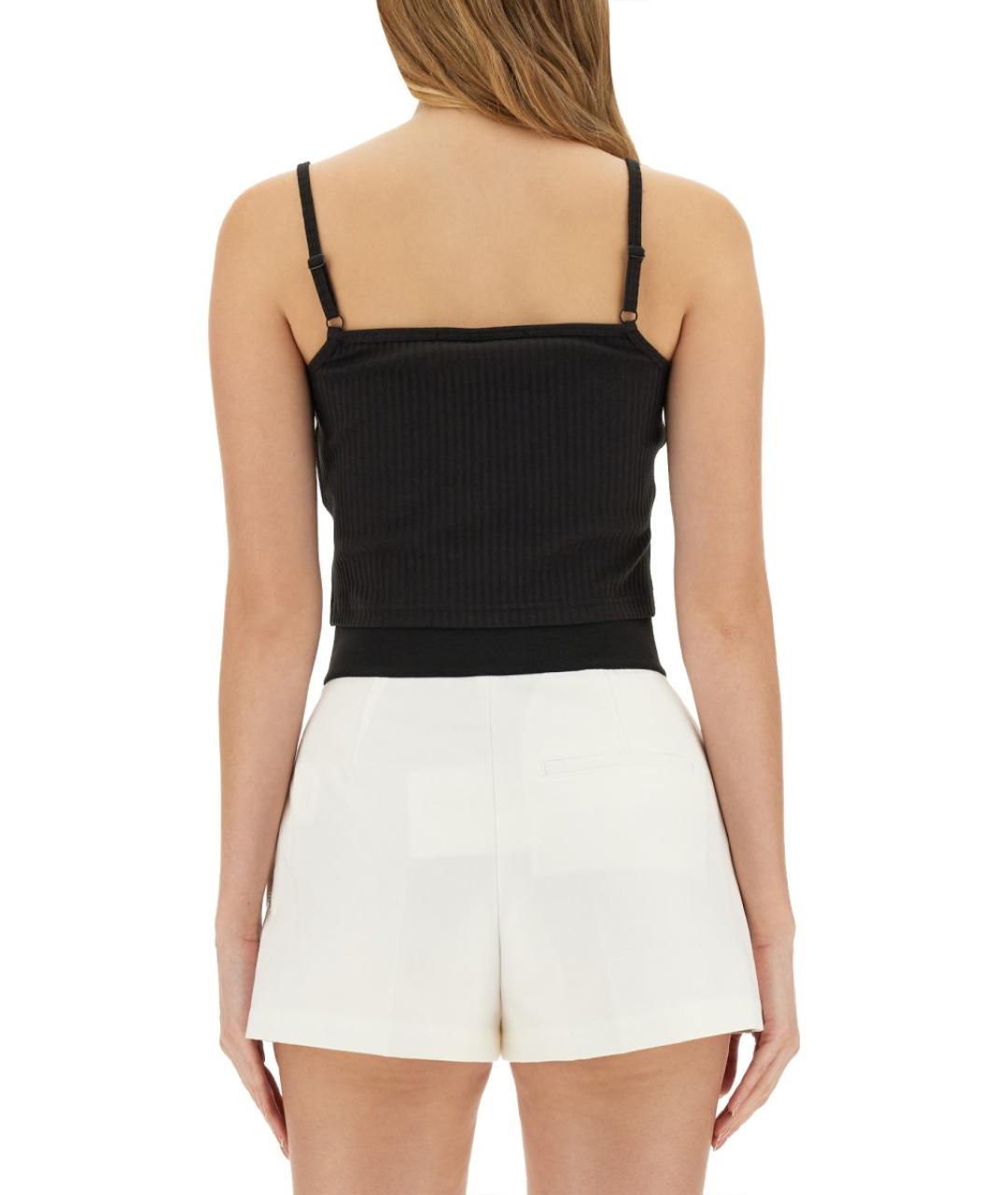 T BY ALEXANDER WANG Черная хлопковая майка, фото 4