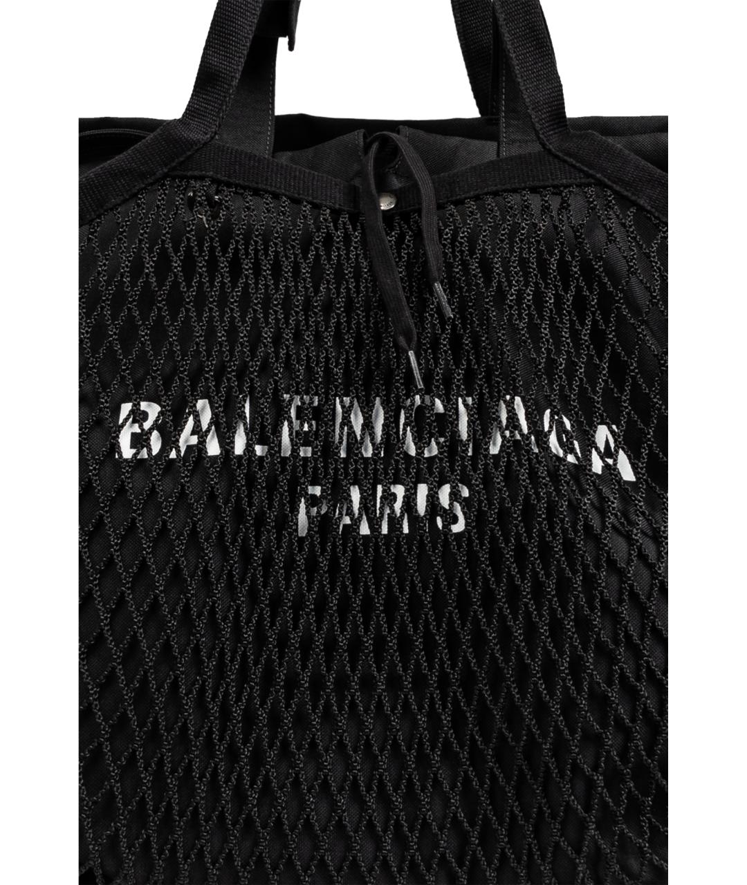 BALENCIAGA Черная синтетическая сумка тоут, фото 3