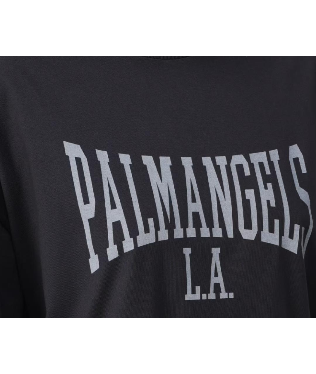 PALM ANGELS Черная хлопковая футболка, фото 2