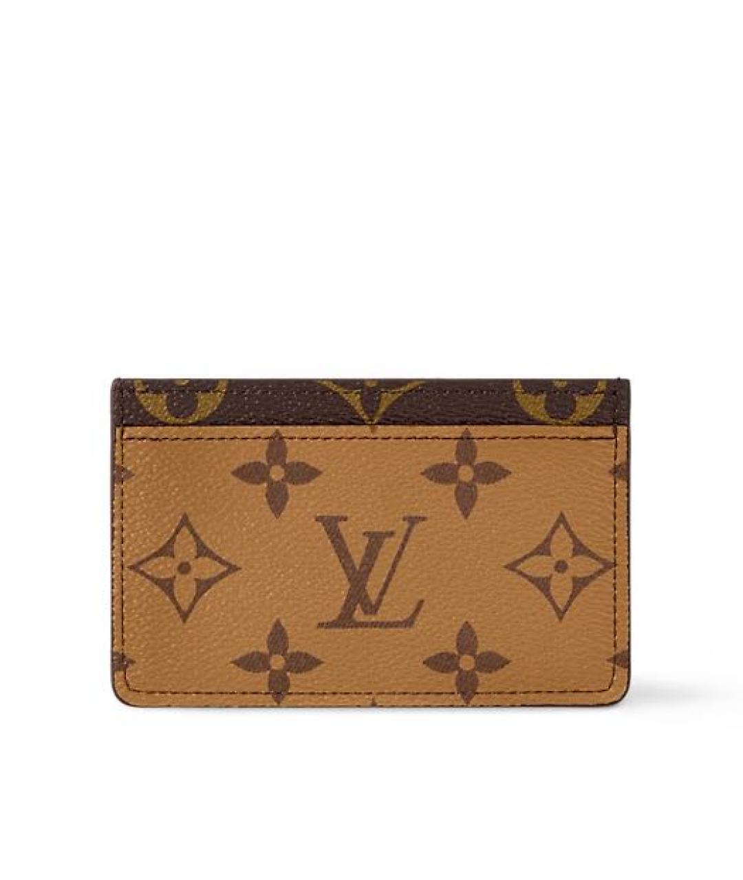 LOUIS VUITTON Коричневый кардхолдер, фото 1