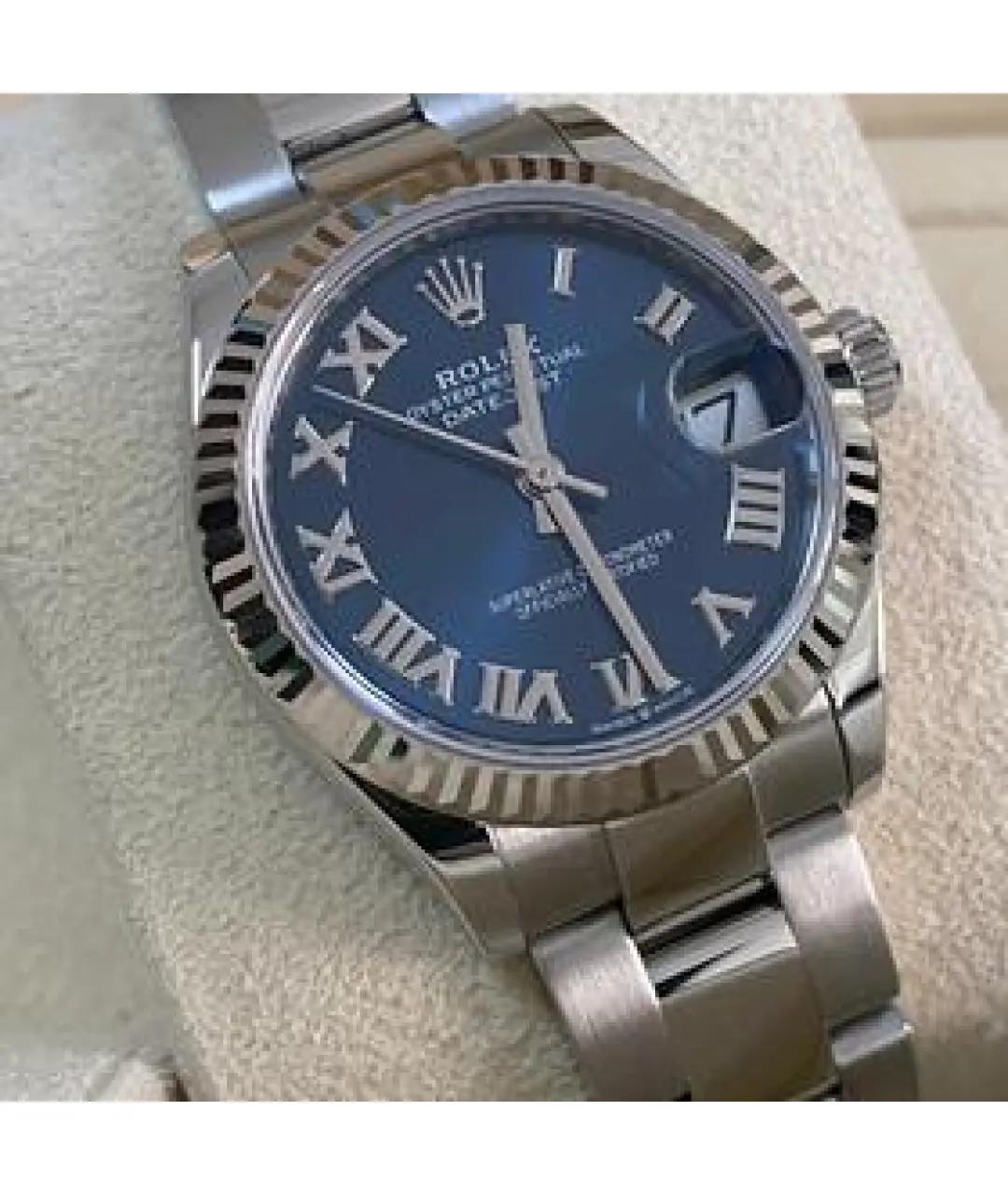 ROLEX Синие часы из белого золота, фото 3