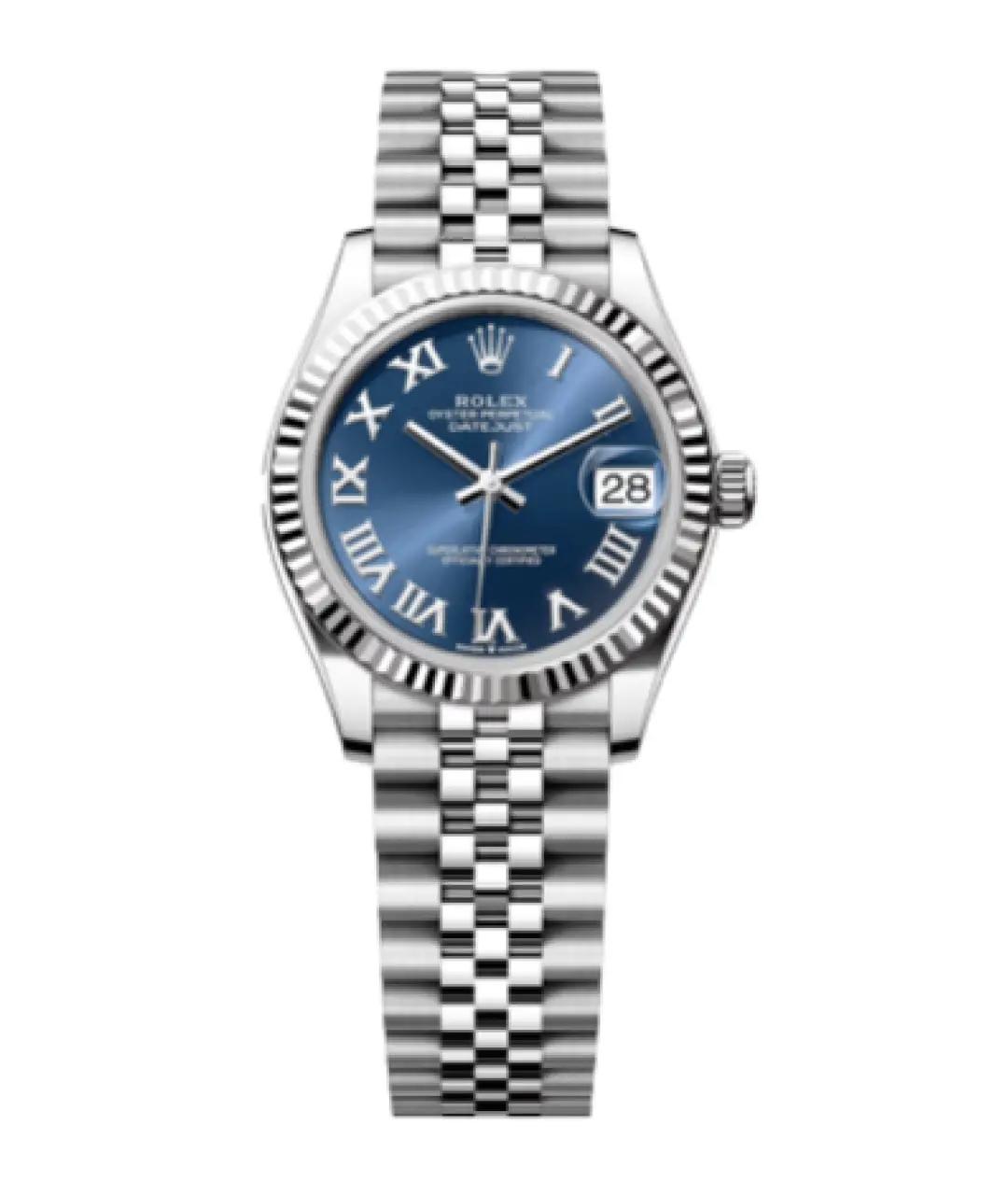 ROLEX Синие часы из белого золота, фото 1