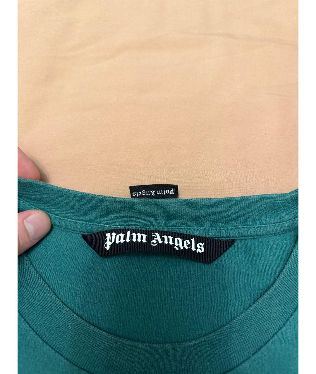 PALM ANGELS Зеленая футболка, фото 3