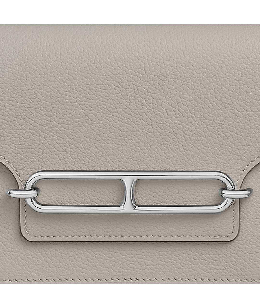 HERMES Серый кожаный кошелек, фото 4