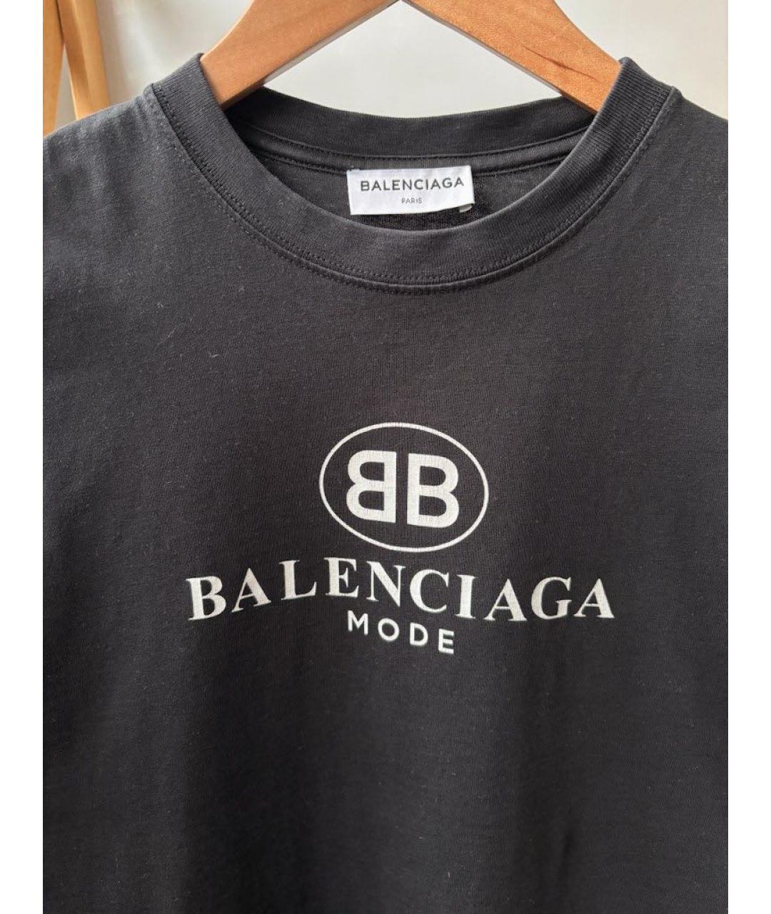 BALENCIAGA Хлопковая футболка, фото 4