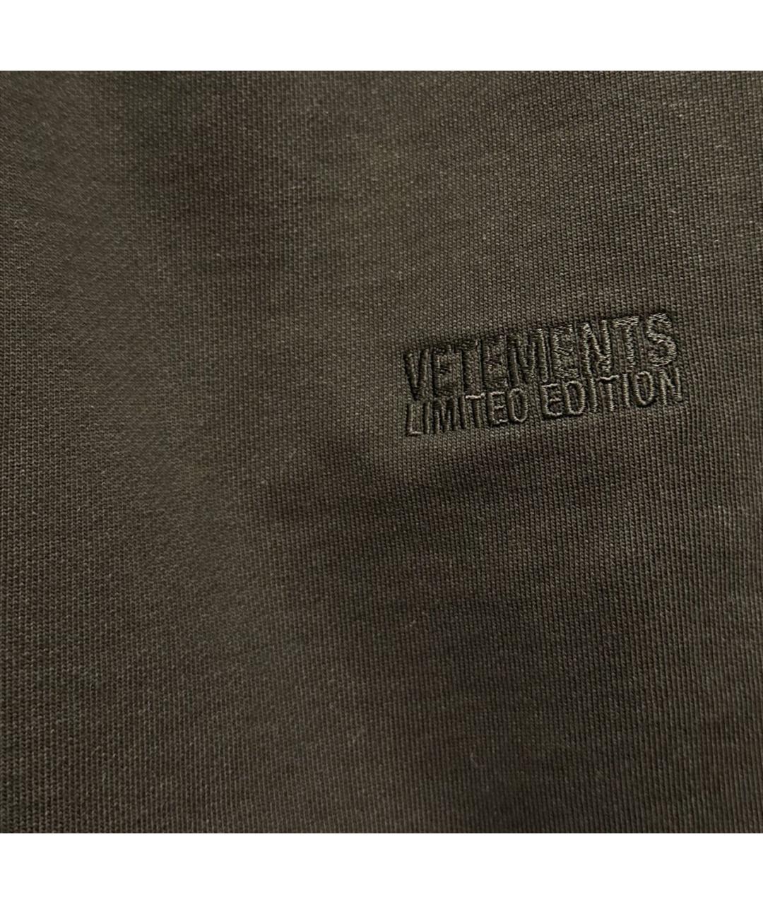 VETEMENTS Черные хлопковые спортивные брюки и шорты, фото 4