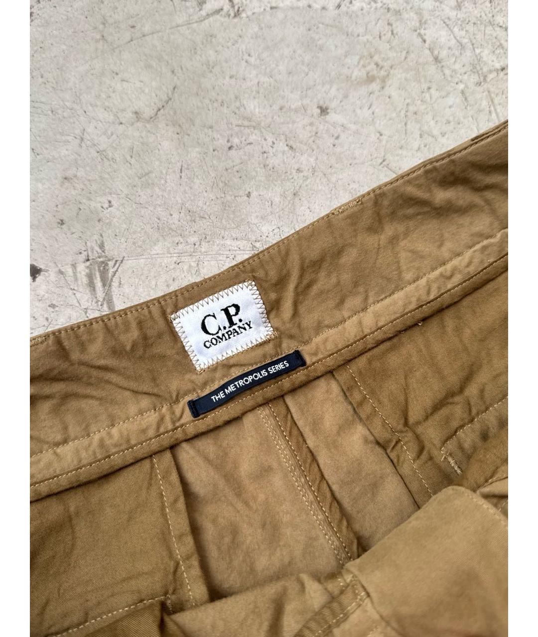 CP COMPANY Горчичные хлопковые повседневные брюки, фото 4