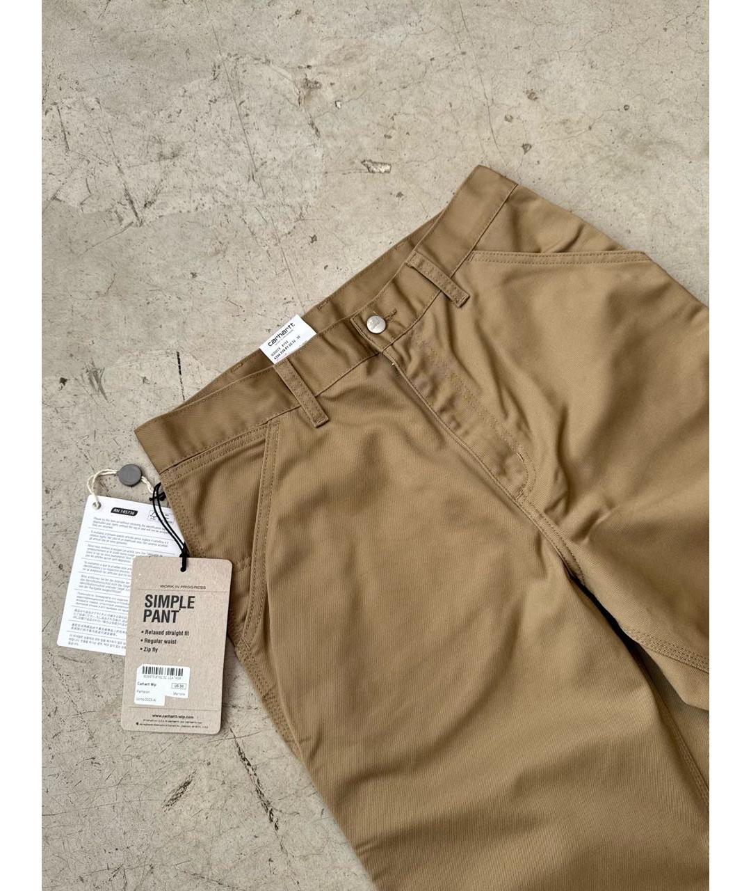 CARHARTT WIP Горчичные повседневные брюки, фото 4