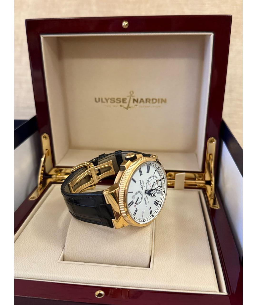 Ulysse Nardin Желтые часы из желтого золота, фото 5