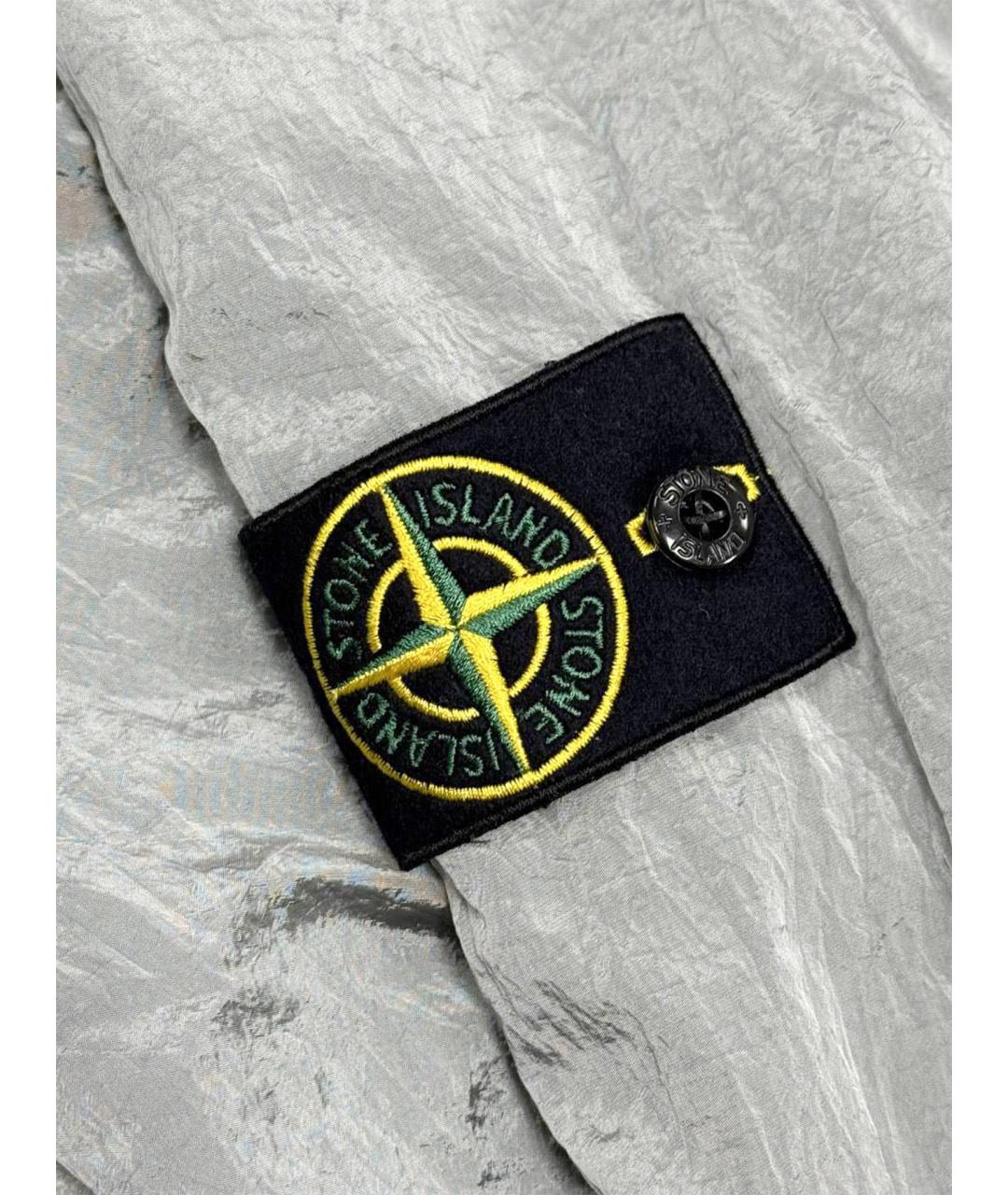 STONE ISLAND Серебряные повседневные брюки, фото 7