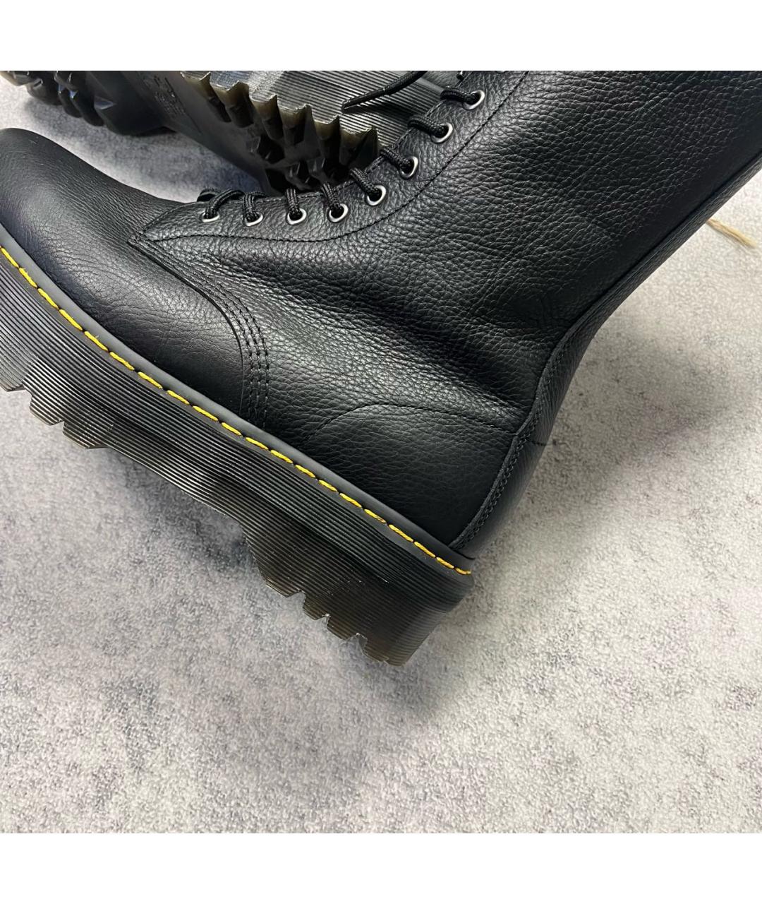 DR. MARTENS Черные кожаные высокие ботинки, фото 5