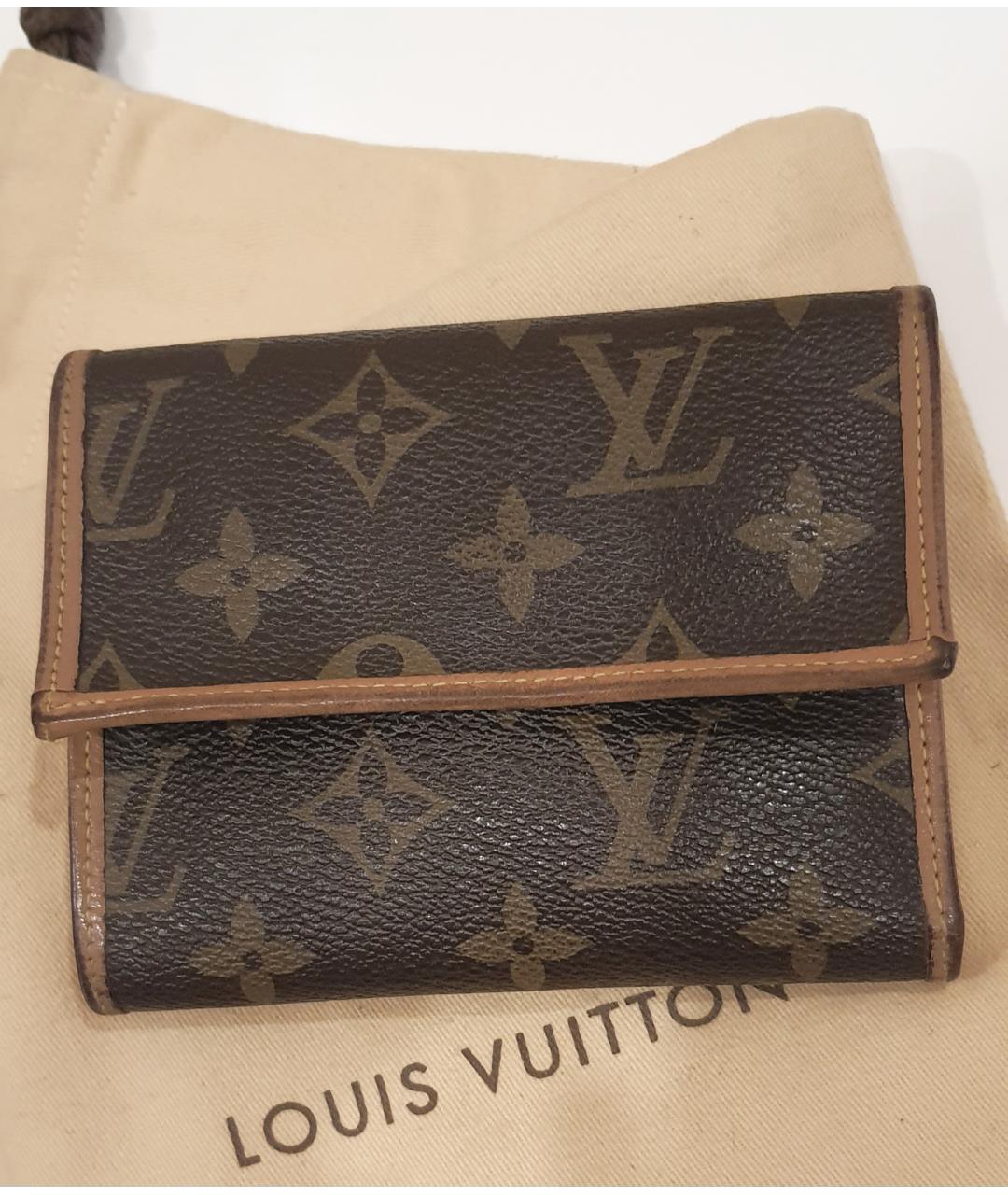 LOUIS VUITTON Коричневый кошелек, фото 6