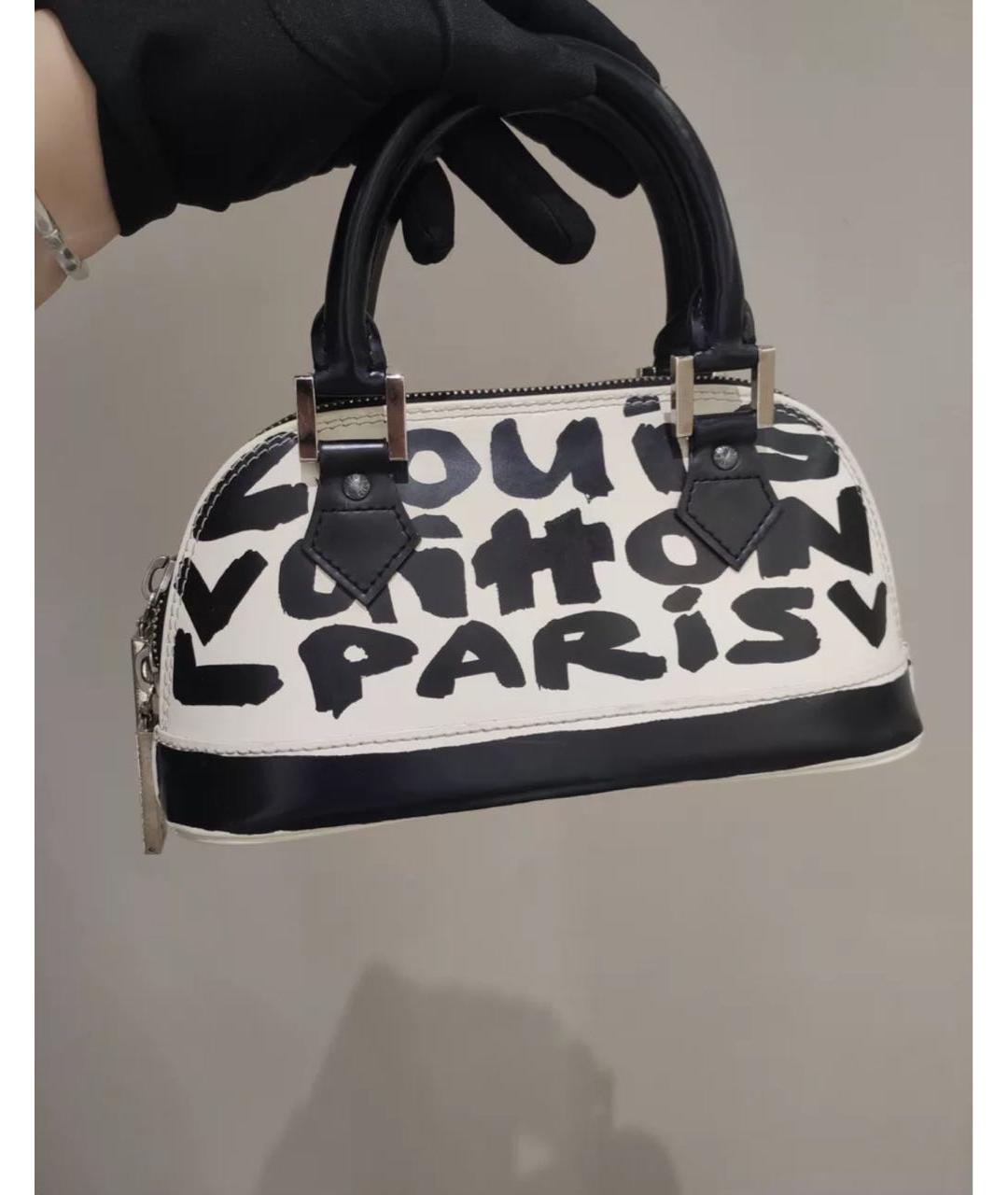 LOUIS VUITTON Белая кожаная сумка с короткими ручками, фото 3