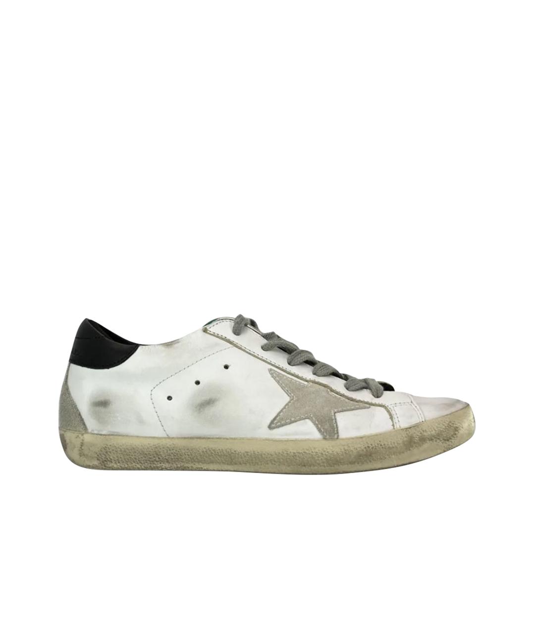 GOLDEN GOOSE DELUXE BRAND Белые кожаные кеды, фото 1