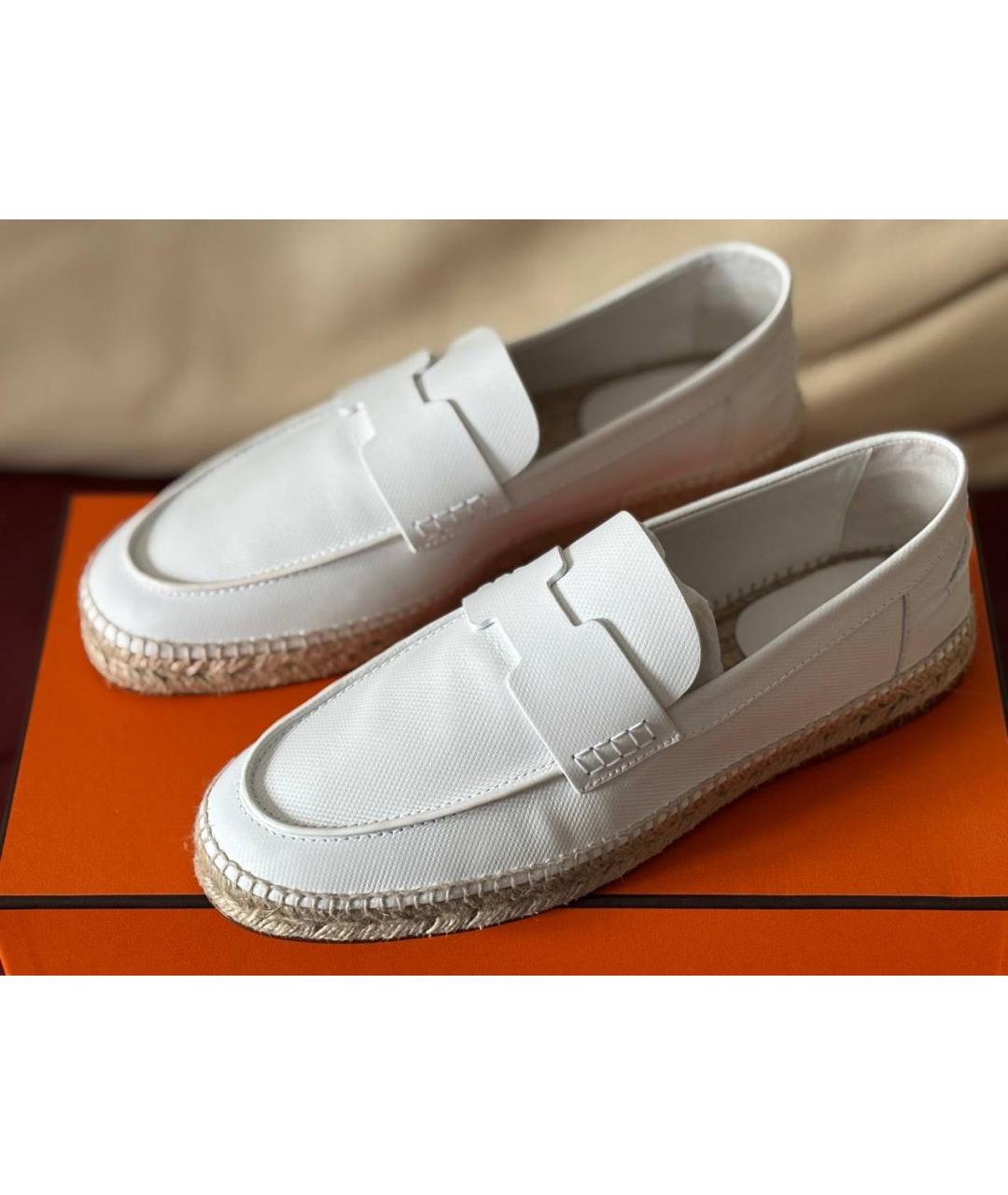 HERMES Белые кожаные лоферы, фото 7