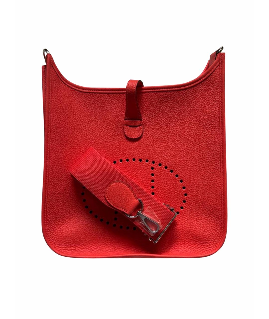 HERMES Коралловая кожаная сумка через плечо, фото 1