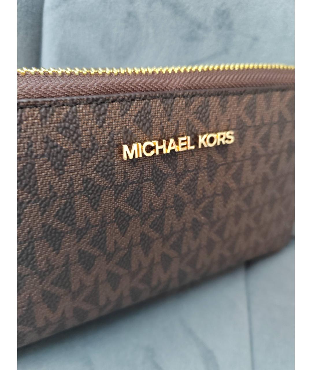 MICHAEL KORS Коричневый кошелек из искусственной кожи, фото 6