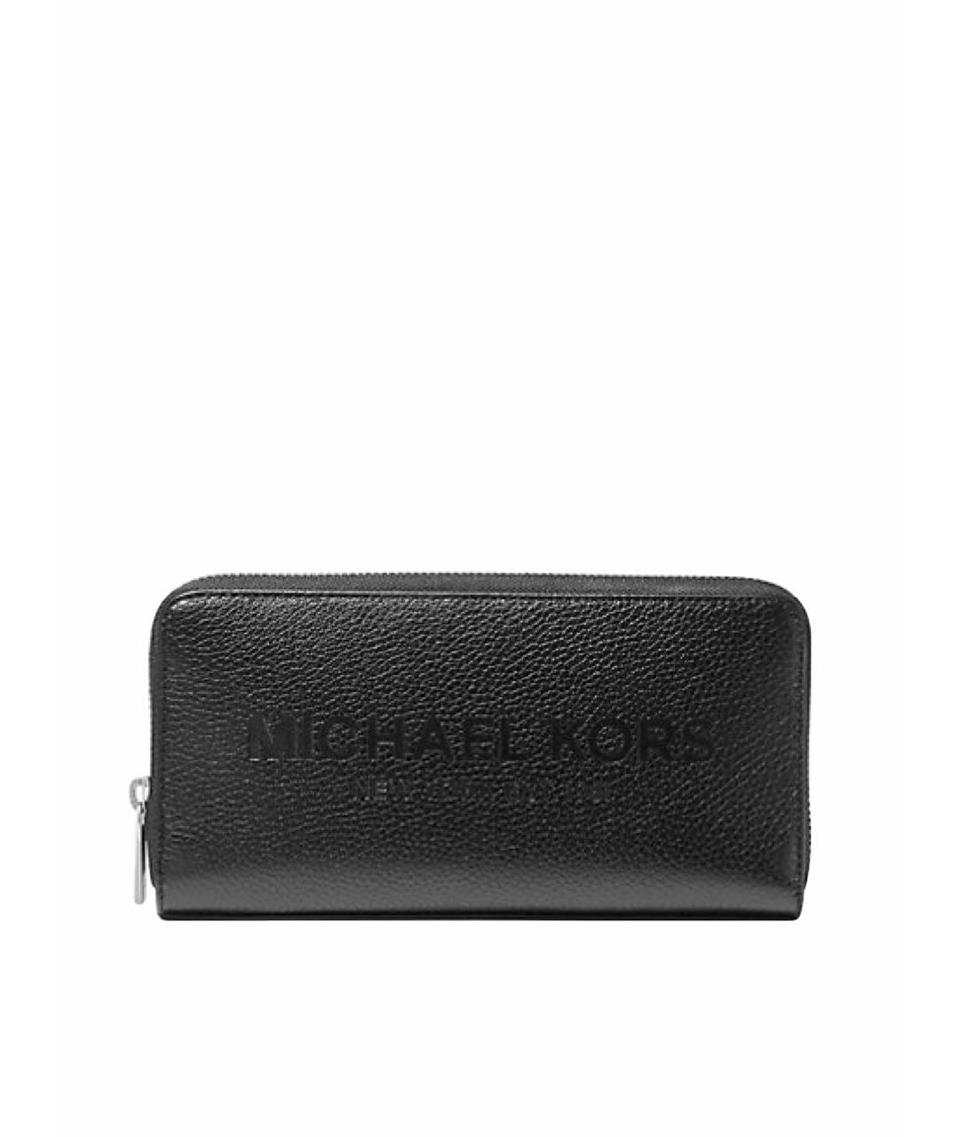 MICHAEL KORS Черный кожаный кошелек, фото 1