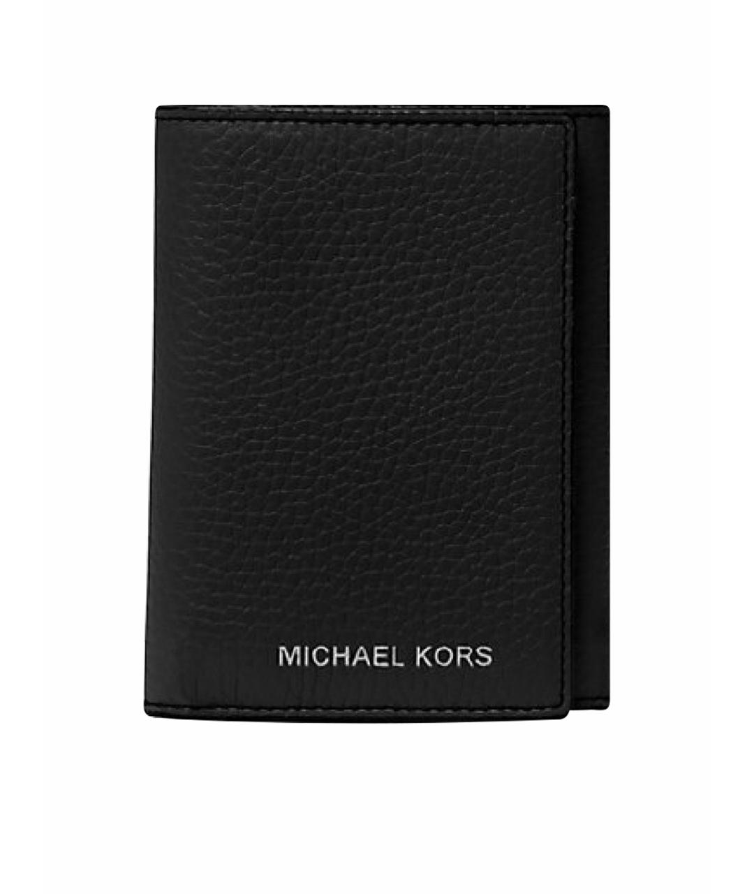 MICHAEL KORS Черный кожаный кошелек, фото 1