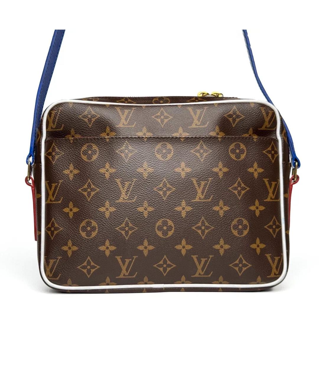 LOUIS VUITTON Коричневая кожаная сумка на плечо, фото 3