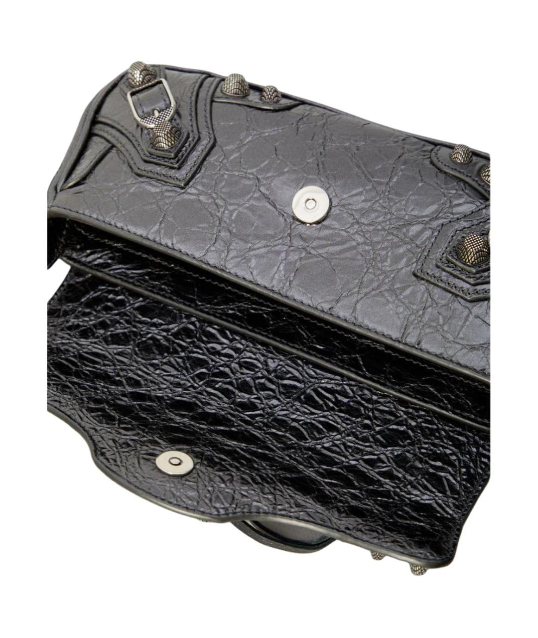 BALENCIAGA Серая кожаная сумка через плечо, фото 4