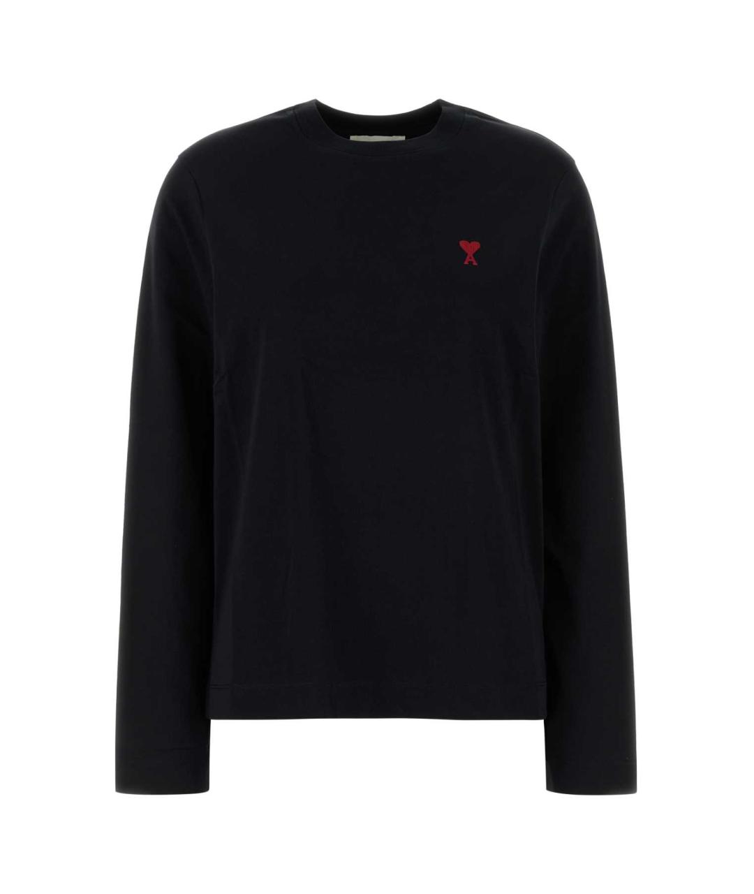 AMI Черная хлопковая футболка, фото 1