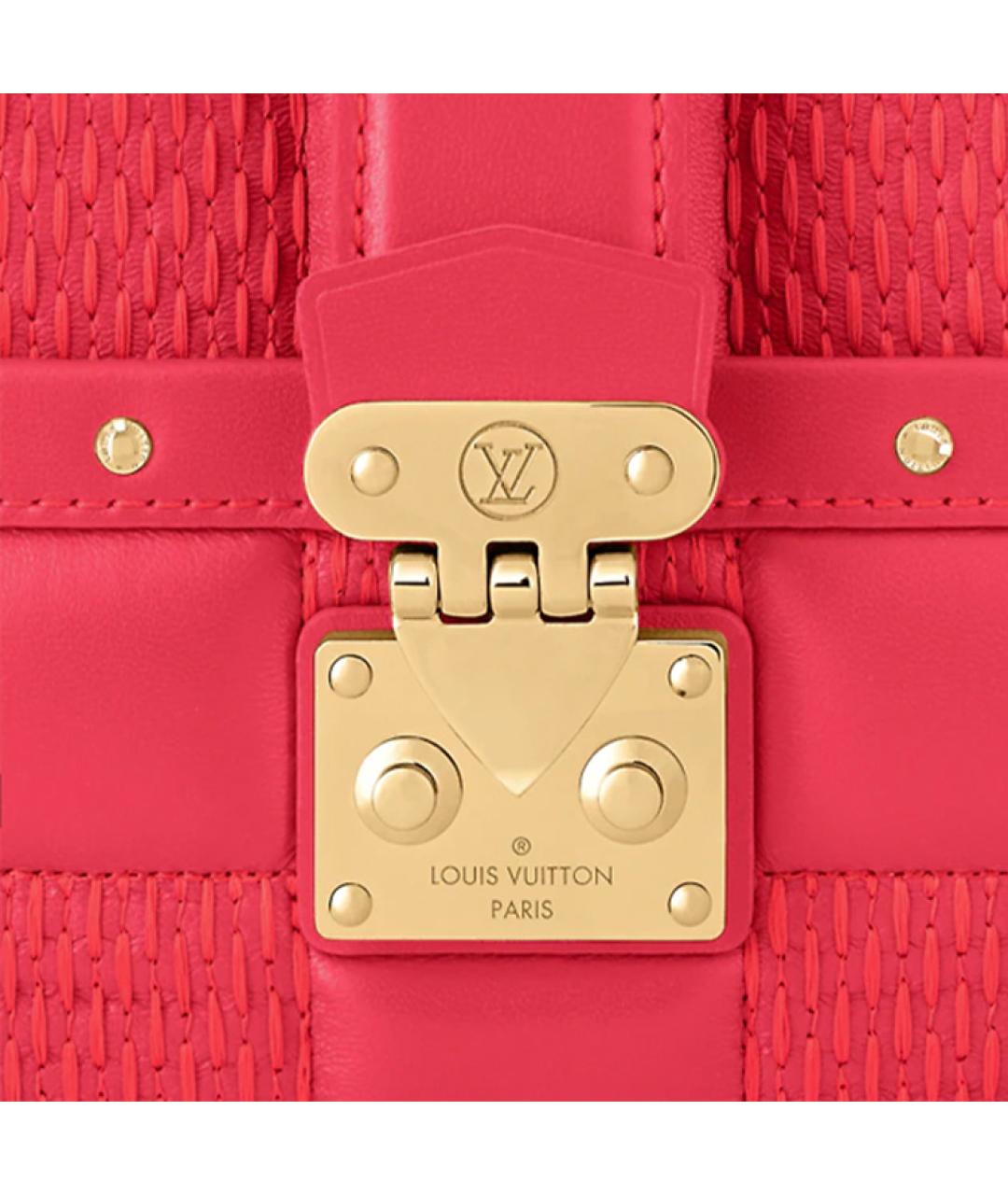 LOUIS VUITTON Красная кожаная сумка через плечо, фото 4