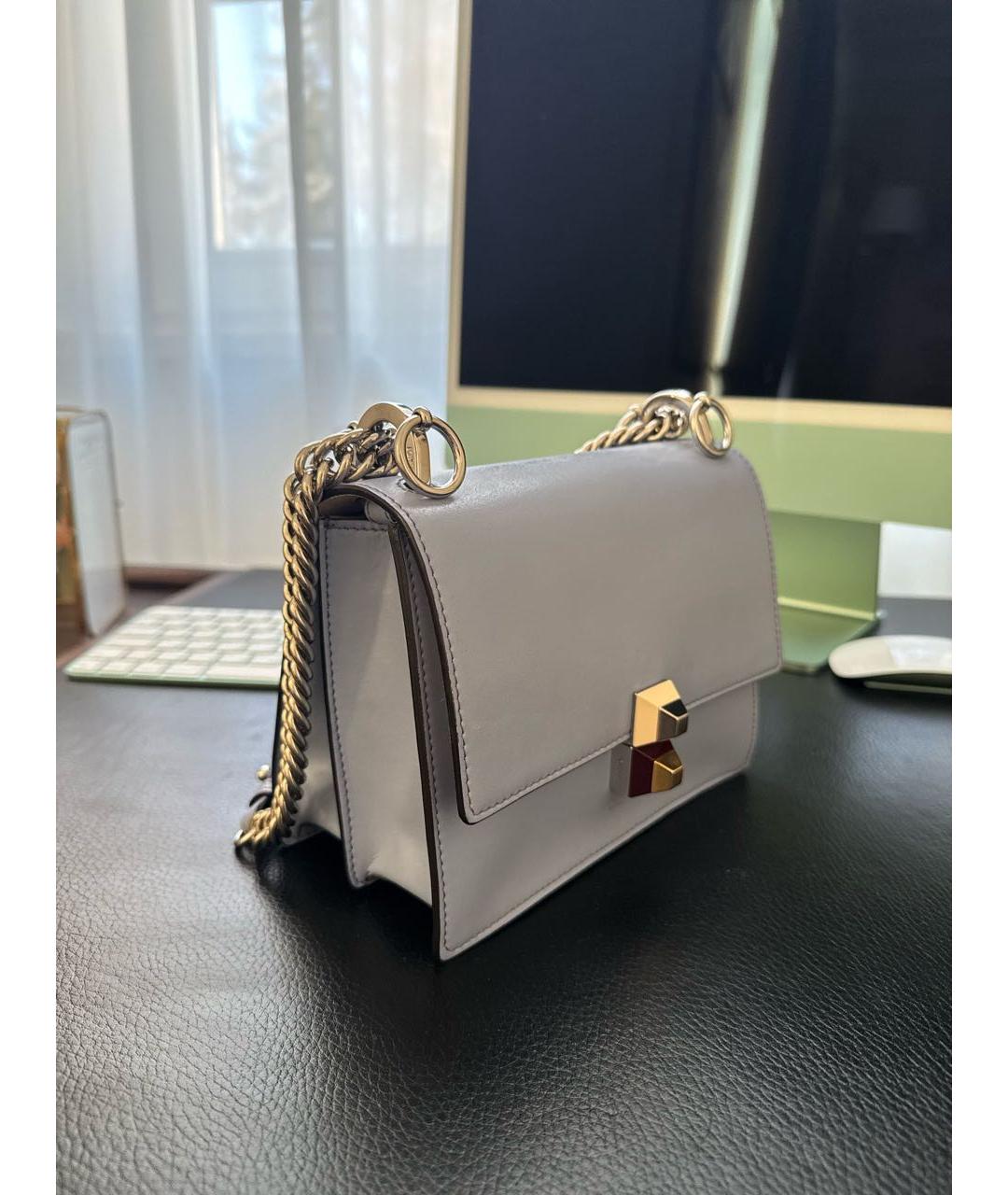 FENDI Голубая кожаная сумка через плечо, фото 2