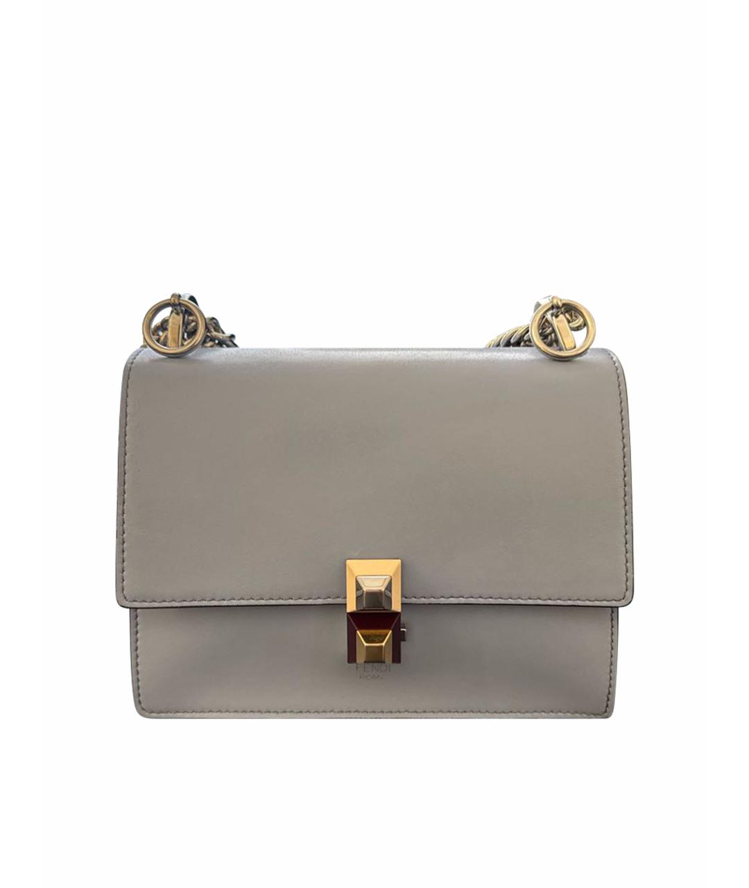 FENDI Голубая кожаная сумка через плечо, фото 1