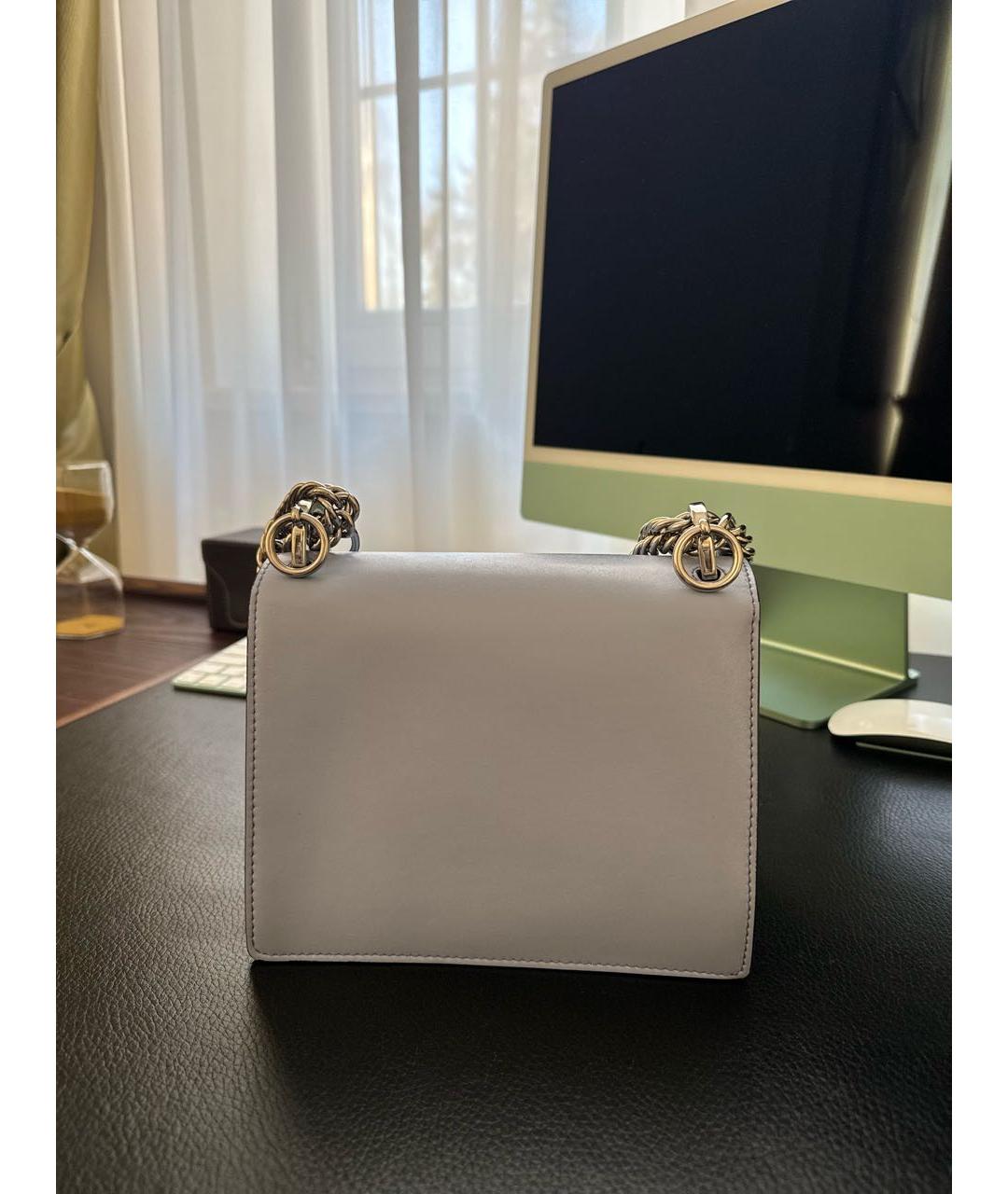 FENDI Голубая кожаная сумка через плечо, фото 3