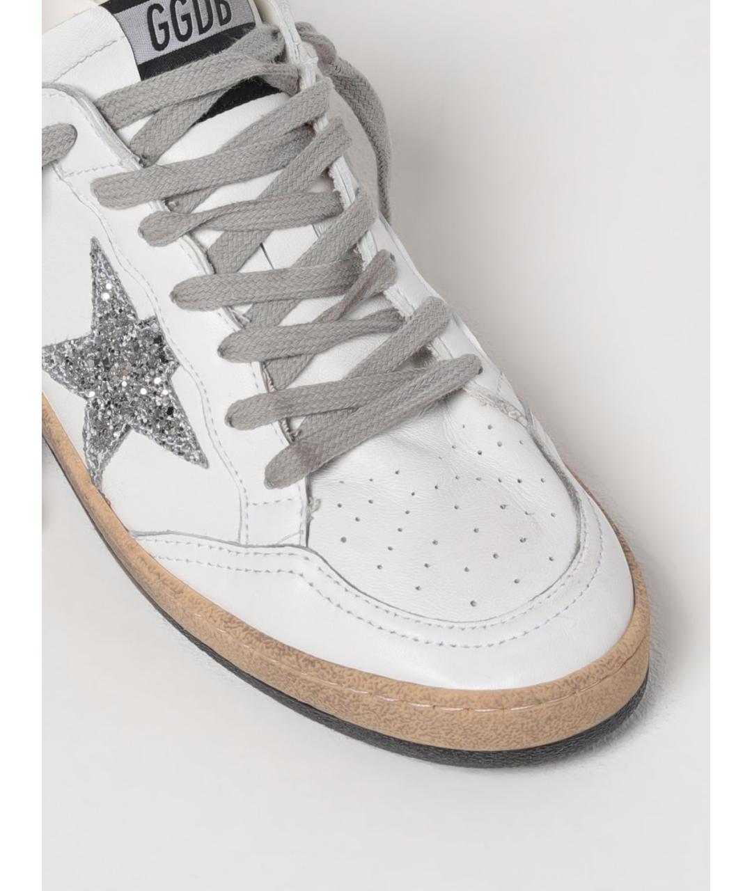 GOLDEN GOOSE DELUXE BRAND Белые кожаные кроссовки, фото 4