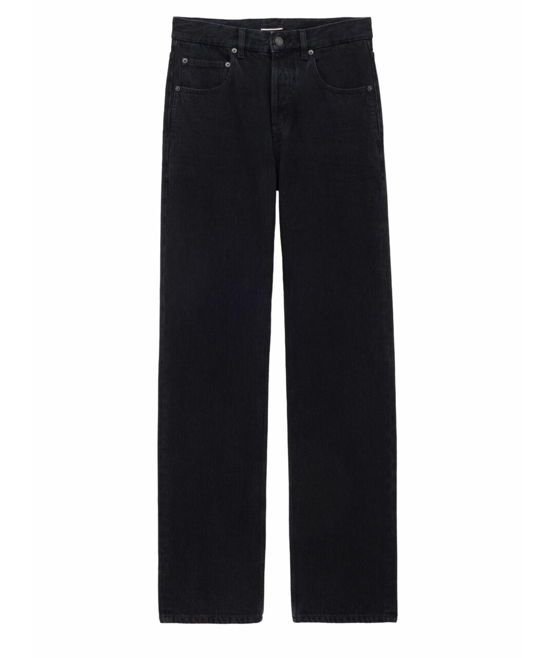 SAINT LAURENT Черные хлопковые прямые джинсы, фото 1